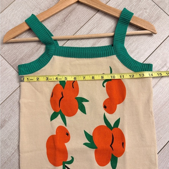Orange Fruit Print Tank Top - Picture 4 of 4